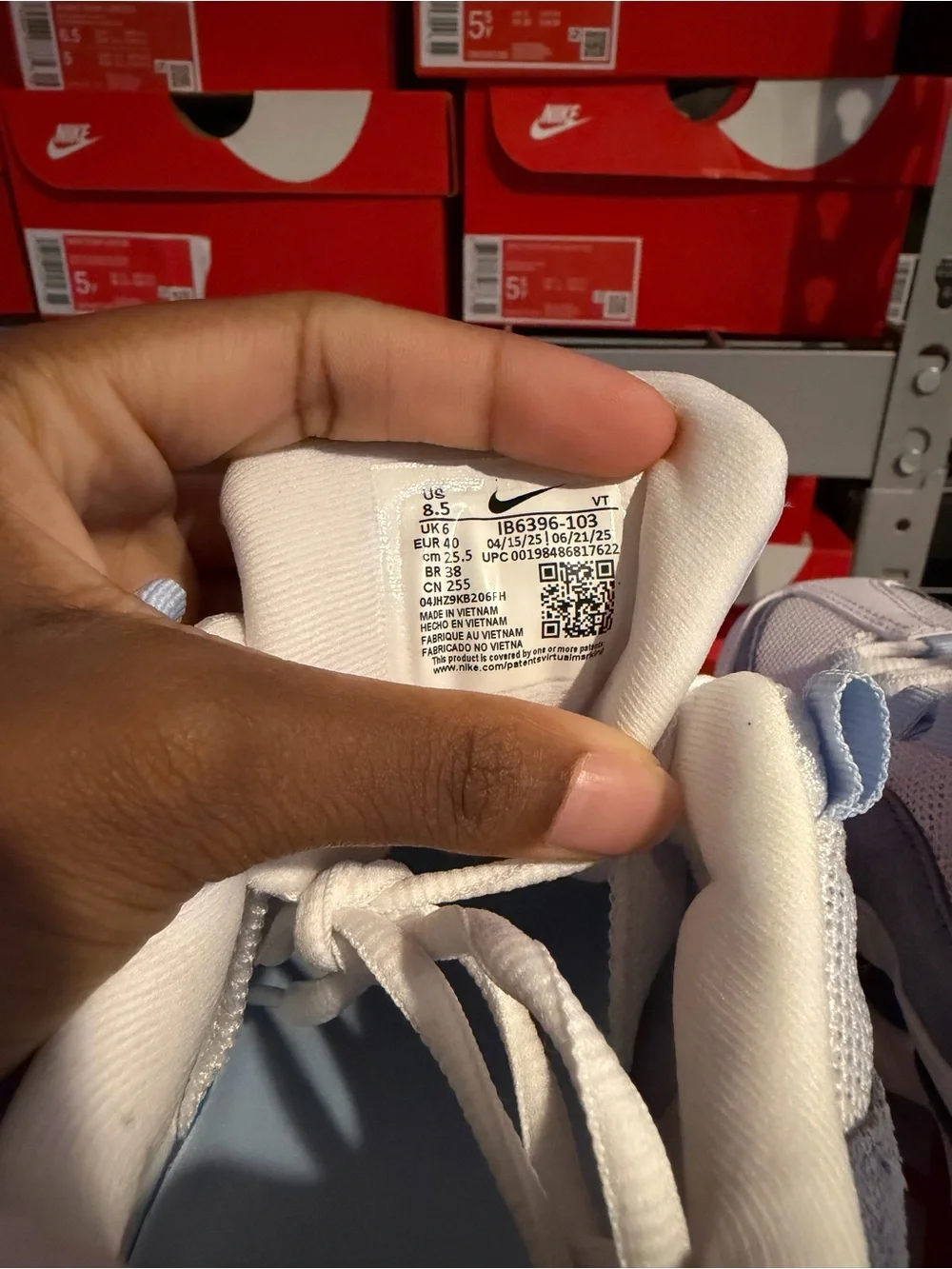Nike Air Max 95 White with Light Blue and Navy Accents Women